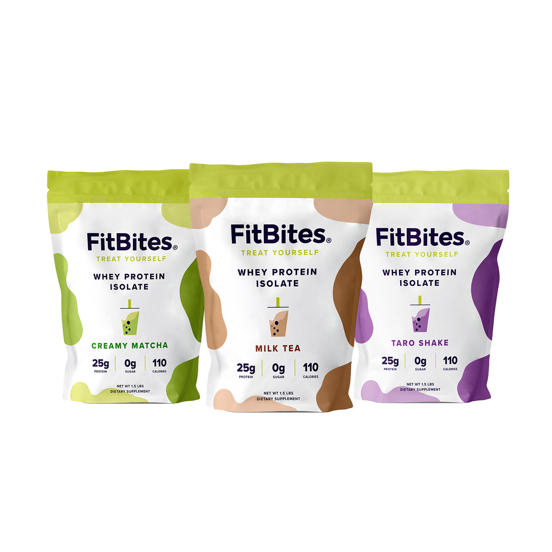 FitBites Bubble Tea Protein Powder 100% Whey Isolate Protein ...